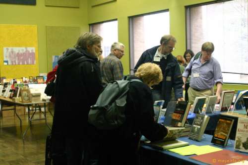 The book fair, where a fine selection of Maya books can be found.