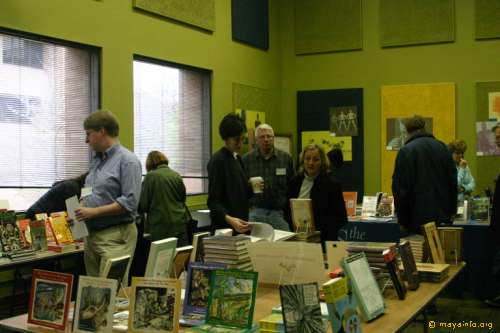 The book fair, where a fine selection of Maya books can be found.