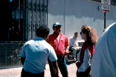 Bargaining for cabs to Antigua.