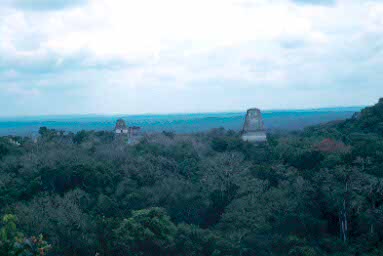 Temples I, II, and III from Temple IV.