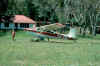 Plane on airstrip at Yaxchilan.