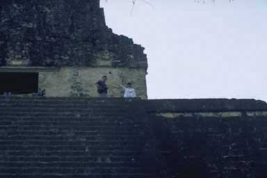 Barb waving from the top of Temple II