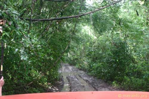 Example of some of the milder ruts in the road. Don't try this without a four-wheel drive.