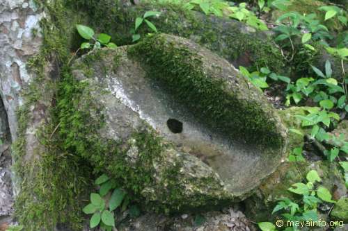 Corn grinder near base of La Danta temple at El Mirador.